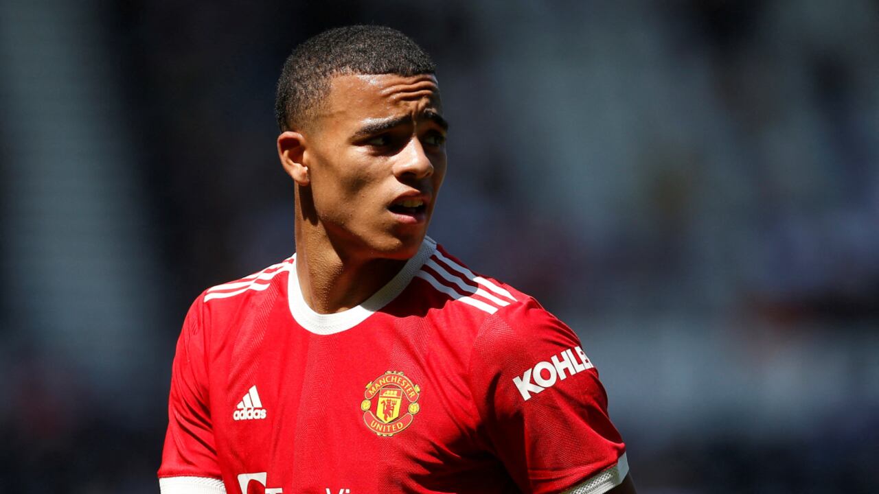 FILE PHOTO: Soccer Football - Pre Season Friendly - Derby County v Manchester United - Pride Park, Derby, Britain - July 18, 2021 Manchester United's Mason Greenwood Action Images via Reuters/Craig Brough/File Photo
