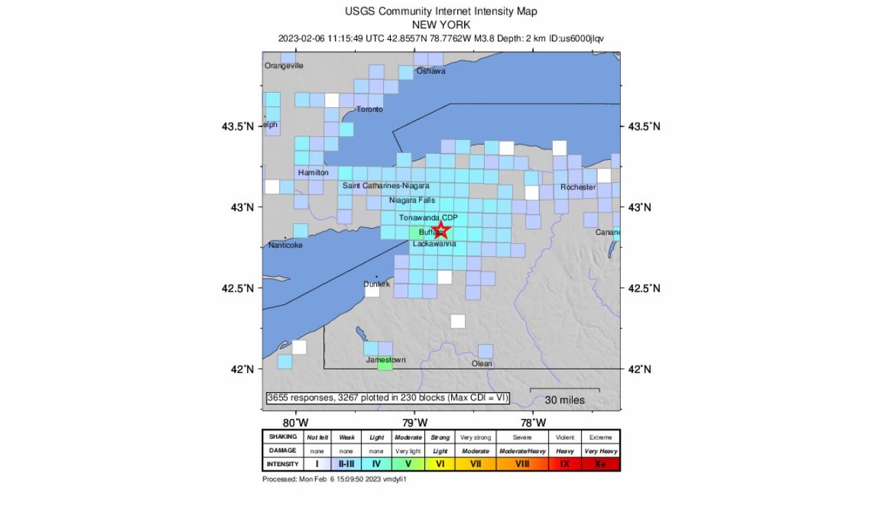 En los cuadros señalados fue en las poblaciones donde se pudo sentir con mayor intensidad el movimiento de tierra