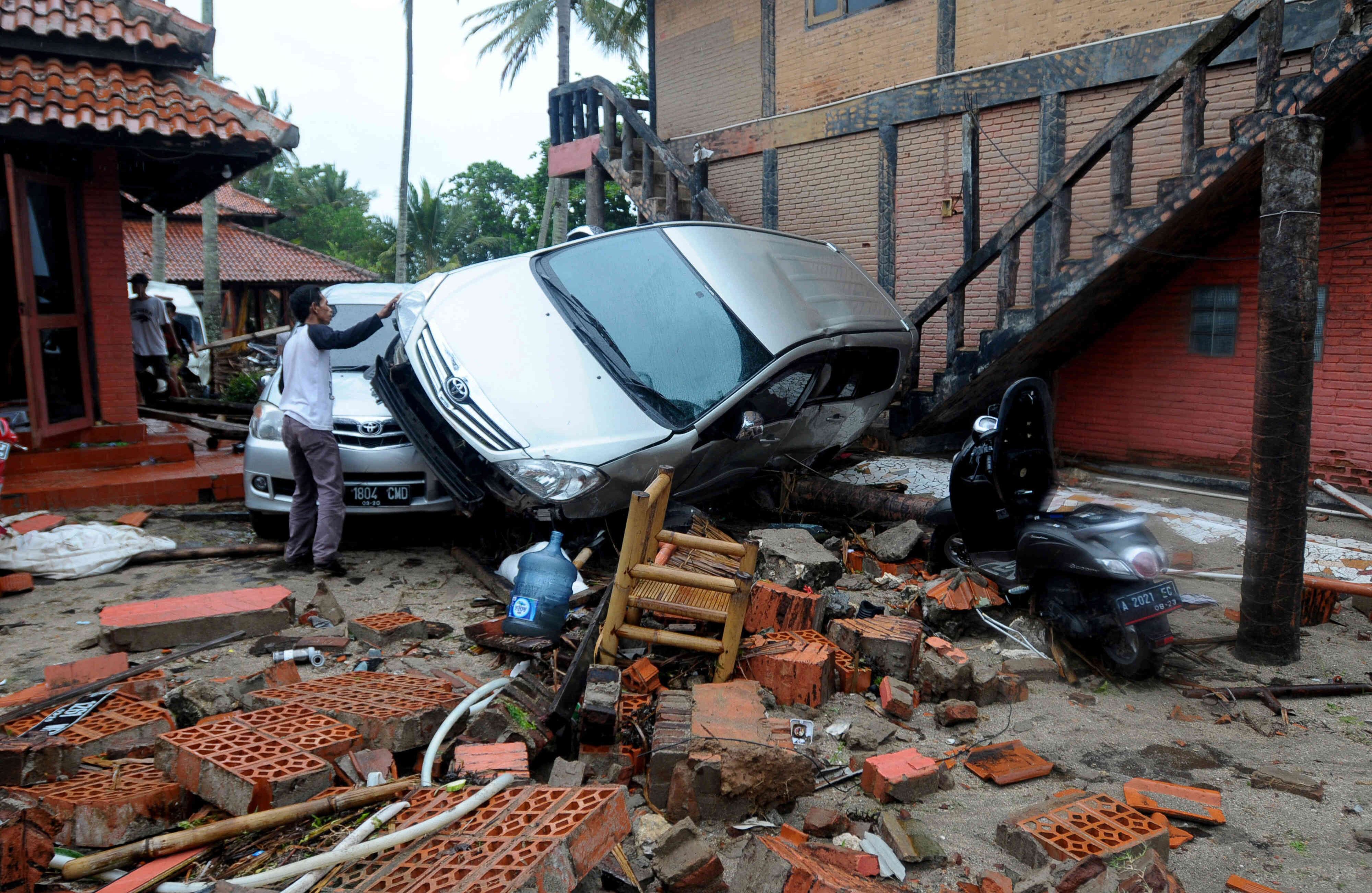 Tsunami en Indonesia. Foto/AFP
