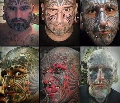 Modificaciones corporales de Víctor Hugo Peralta