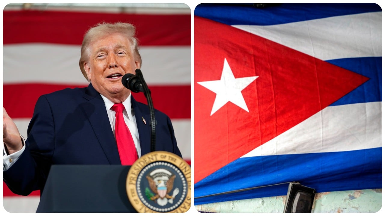 Donald Trump y la bandera de Cuba