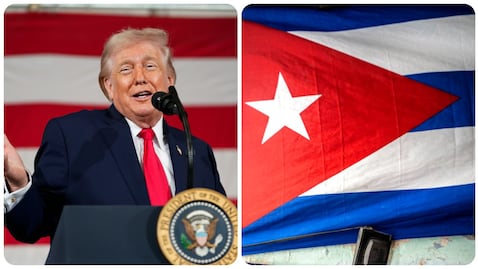 Donald Trump y la bandera de Cuba