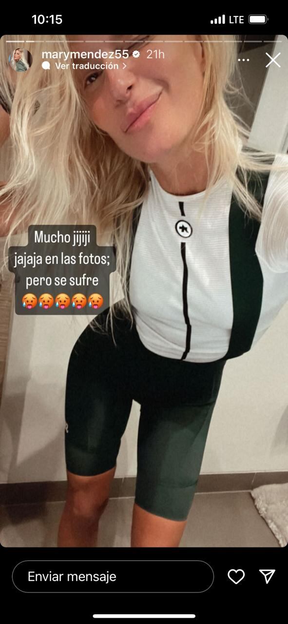 Mary Méndez se sinceró sobre sus fotos haciendo ejercicio