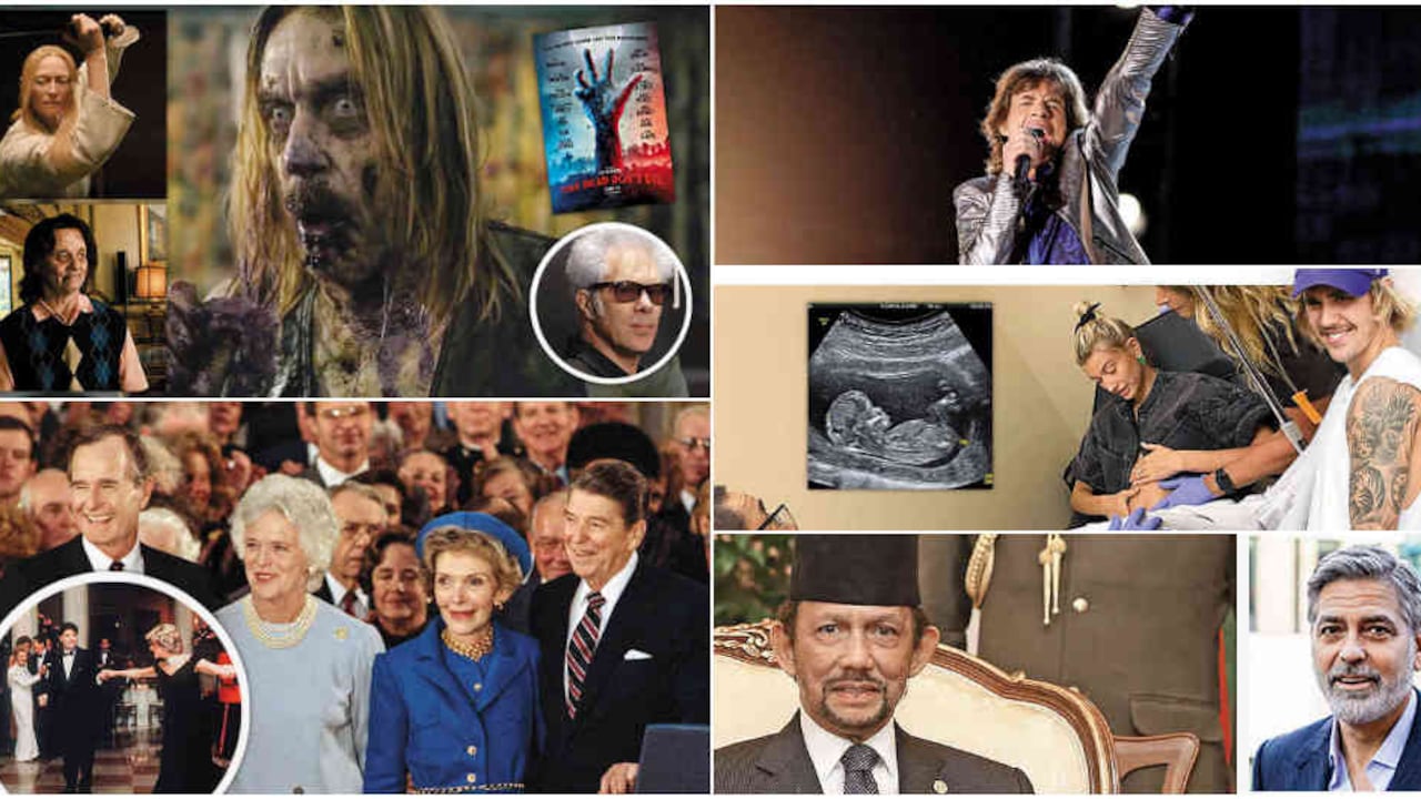 Tilda Swinton, Iggy Pop, Jim Jaramusch, Mick Jagger, Barbara Bush, Nancy Reagan, Justin Bieber, el sultan de Brunei y George Clooney