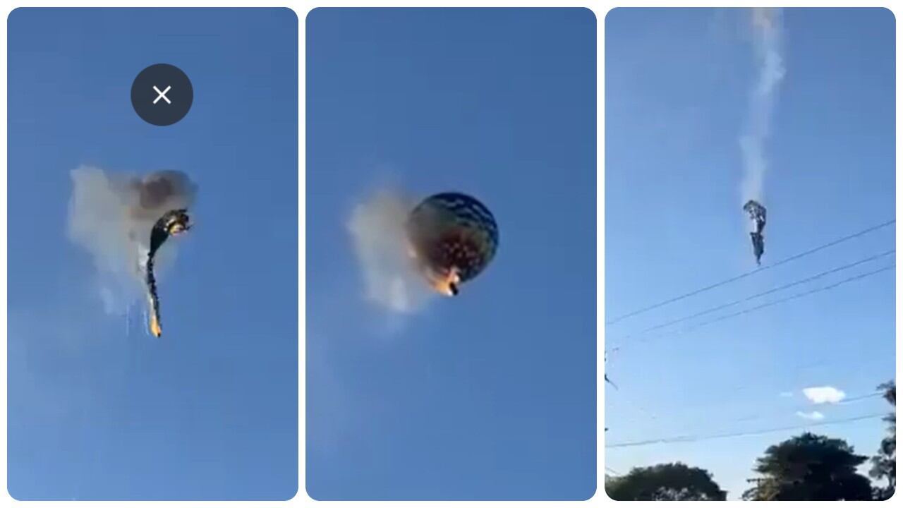Fuerte accidente en un globo aerostático en Brasil deja varias personas muertas.
