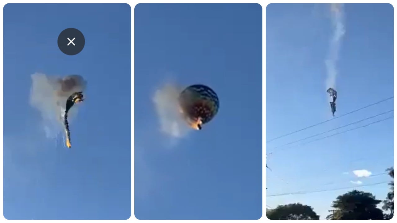 Fuerte accidente en un globo aerostático en Brasil deja varias personas muertas.