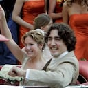 Archivo de los recién casados Justin Trudeau , hijo del difunto primer ministro, Pierre Elliot Trudeau, y Sophie Gregoire en Montreal, el 28 de mayo de 2005.