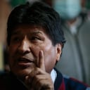 LA PAZ, BOLIVIA - AUGUST 24: Former President of Bolivia Evo Morales speaks during a press conference on August 24, 2021 in La Paz, Bolivia. Morales referred to Jeanine Añez who is imprisoned since March 13 as part of the investigation for the civil unrest the resulted in Evo Morales resignation. Morales stated that Añez should receive the maximum penalty for a coup. (Photo by Gaston Brito/Getty Images)