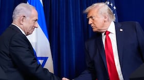 El presidente estadounidense Donald Trump y el primer ministro israelí Benjamin Netanyahu en Mar-a-Lago, Palm Beach, Florida.
