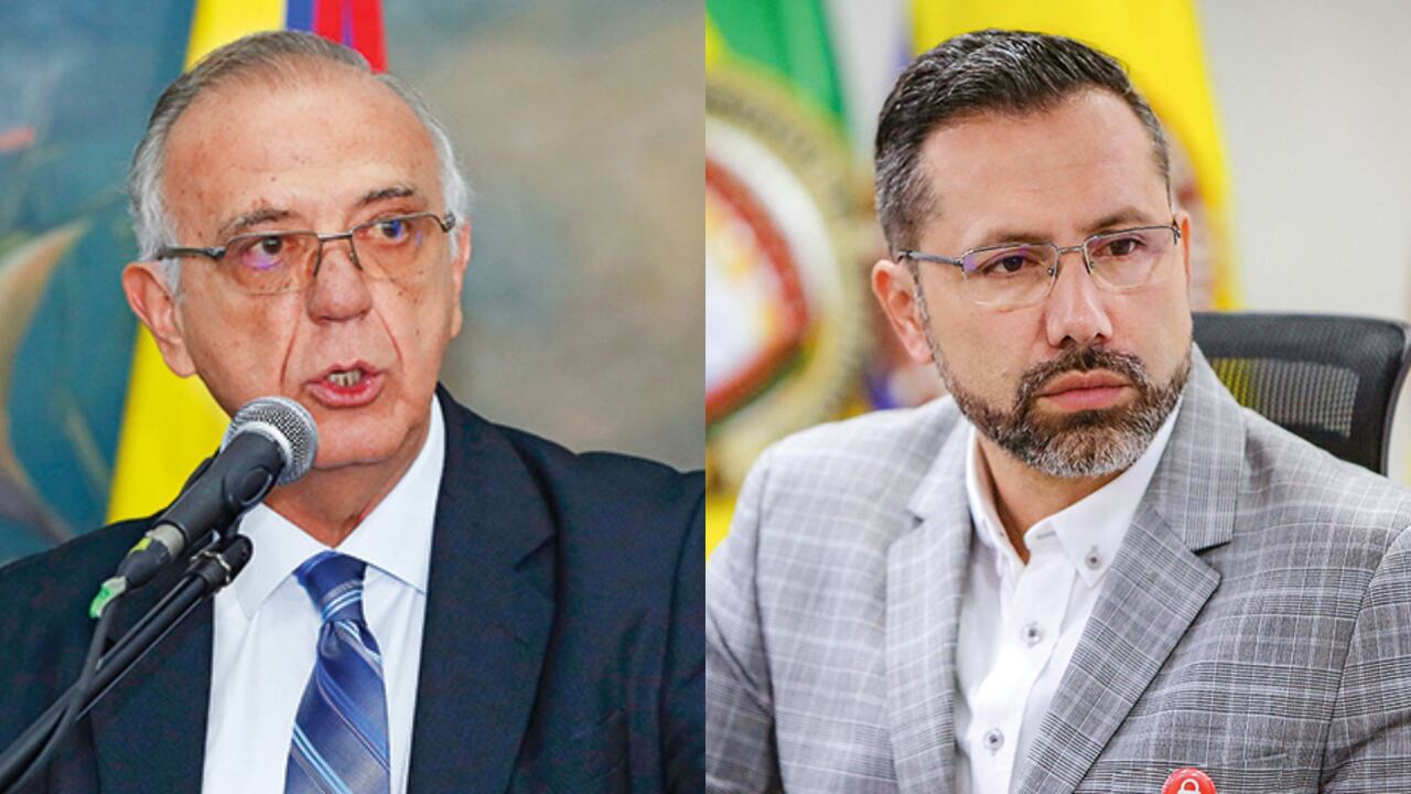 Iván Velásquez, ministro de Defensa, y Jaime Andrés Beltrán, alcalde de Bucaramanga.