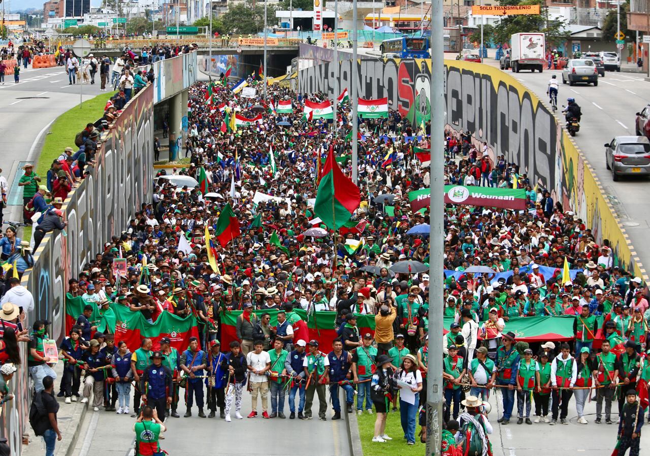 Marchas primero de mayo en Bogotá, Minga Indígena