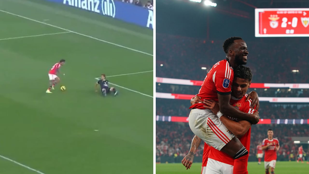 Richard Ríos, protagonista en el Benfica vs. Tondela por Copa de la Liga de Portugal.