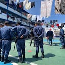 Operativos del Inpec en la cárcel La Modelo de Bogotá.