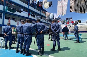 Operativos del Inpec en la cárcel La Modelo de Bogotá.