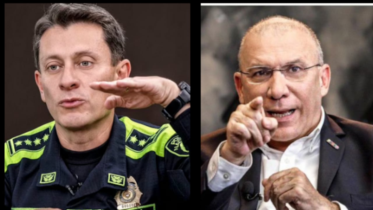 El director de la Policía, Henry Sanabria y el presidente del Senado, Roy Barreras.