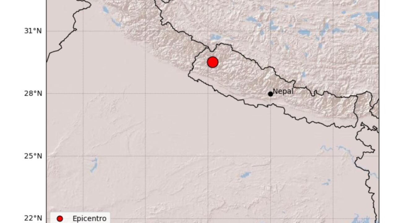 El Servicio Geológico Colombiano reportó el sismo de 5,7 en Nepal.