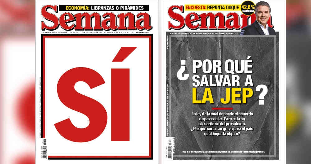 Las posiciones editoriales de Semana 