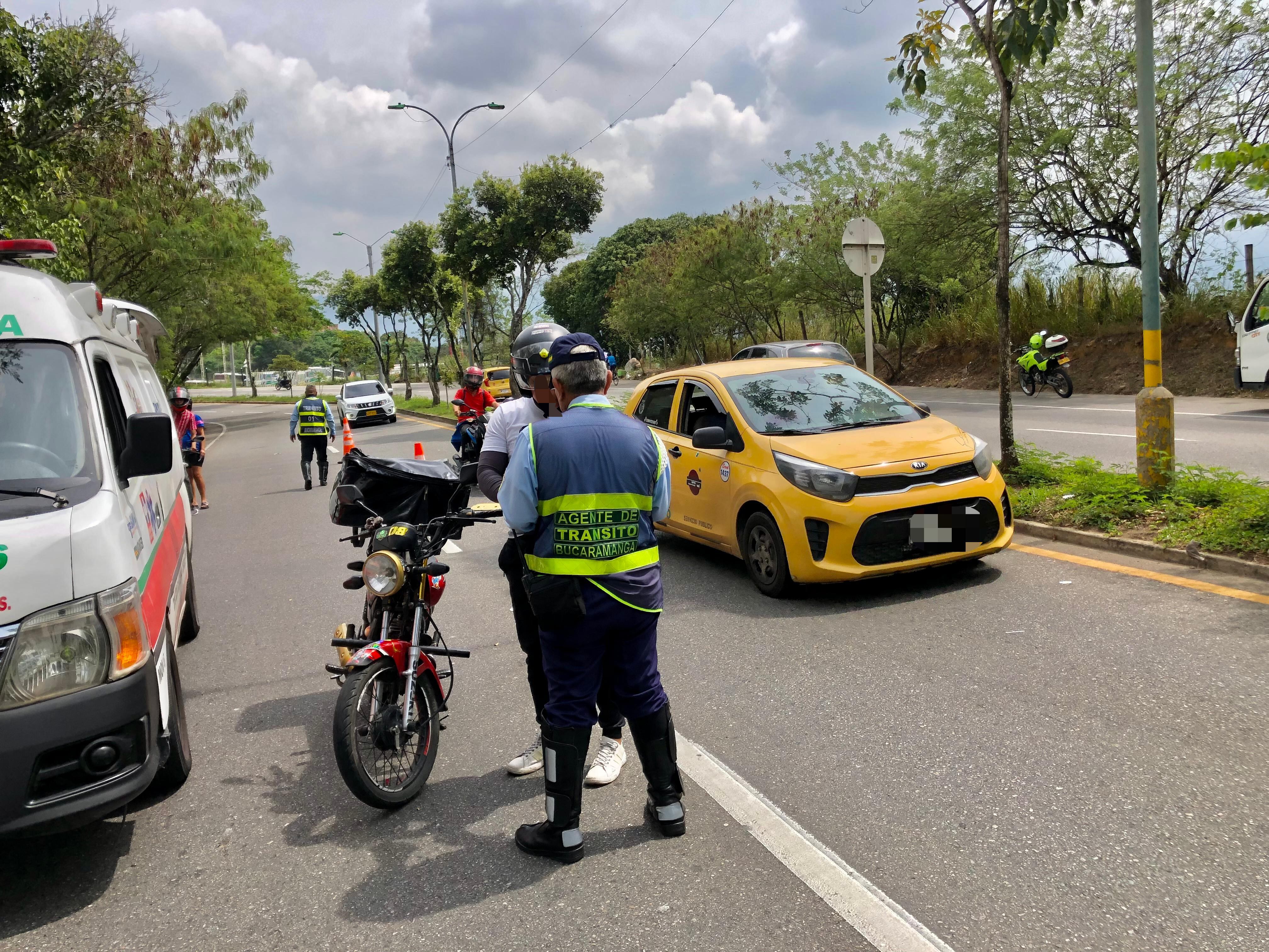 Controles operativos de tránsito en Bucaramanga.