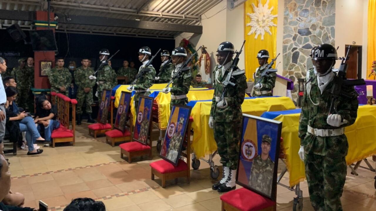 Homenaje a soldados asesinados en Cauca.