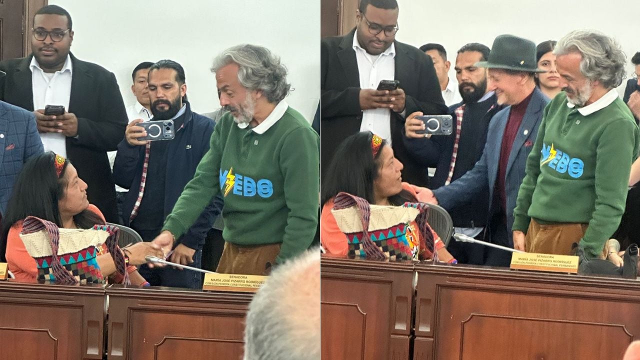 Candidatos a la Vicepresidencia Aída Quilcué y Juan Daniel Oviedo.
