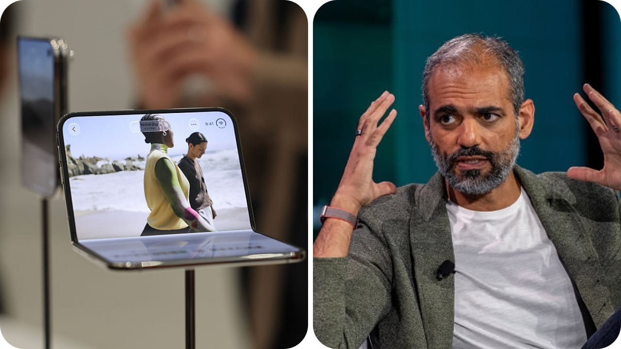 Sameer Samat se refirió a la apuesta de Apple por los teléfonos con pantalla flexible.