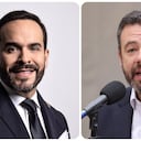 El presidente electo, Abelardo De La Espriella, y el alcalde de Bogotá, Carlos Fernando Galán.