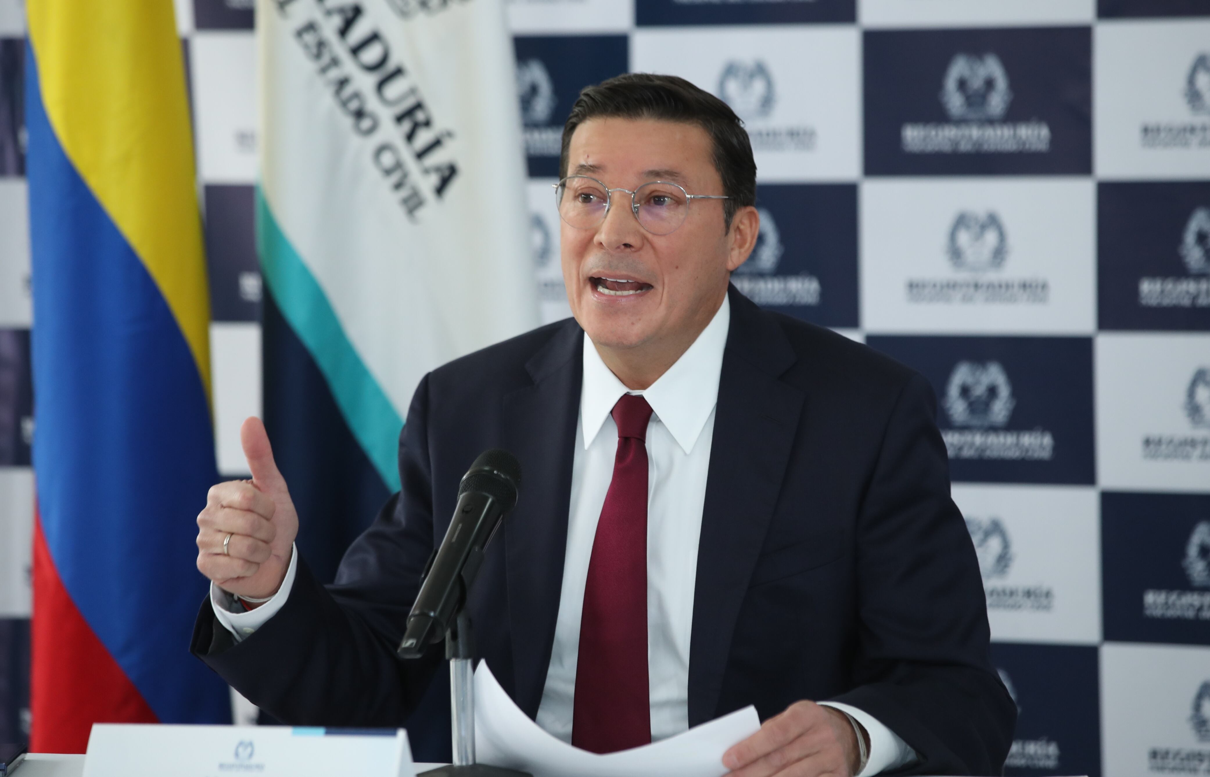 El registrador nacional, Hernán Penagos, convocó a una rueda de prensa para emitir un pronunciamiento definitivo sobre la consulta popular