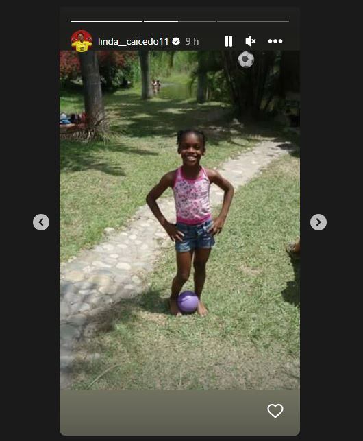 Linda Caicedo subió una foto de cuando era pequeña