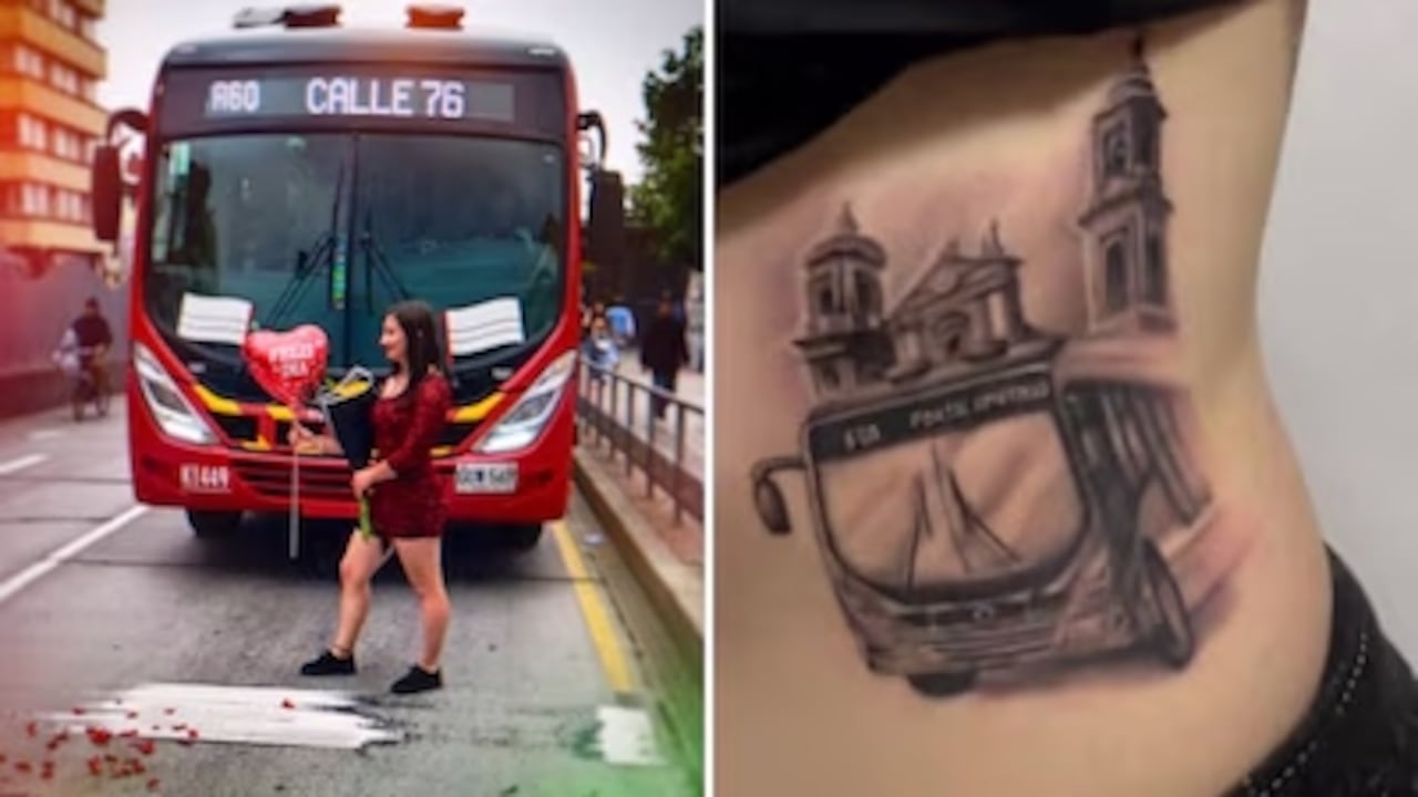 La mujer que se ‘casó’ con TransMilenio mostró su nuevo tatuaje de la ruta A/F60