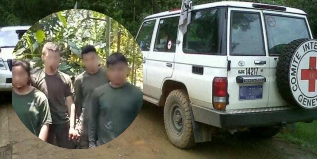 ELN intercepta caravana de la Cruz Roja y la Defensoría del Pueblo, con militantes de esa guerrilla reción liberados por las disidencias de las Farc. (Imagen de referencia).