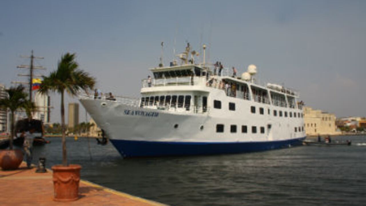 El barco de expedición y aventura Sea Voyager anclado en el muelle de ‘La Bodeguita’ en Cartagena, lugar desde donde parte hacia destinos como el Parque Nacional Tayrona y Archipiélago de San Blas.