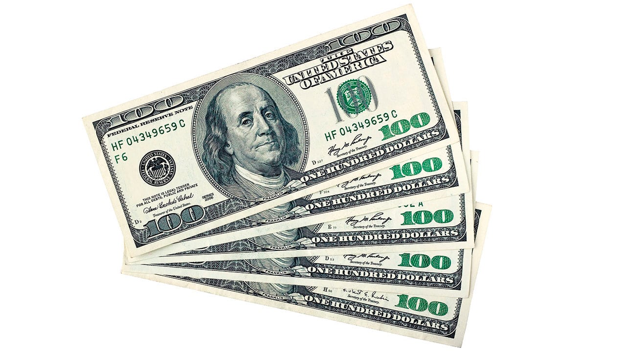 Esta es la fluctuación del dólar en casas de cambio.