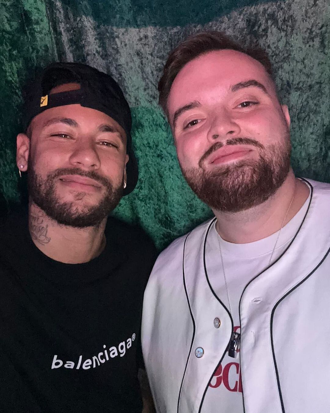 Neymar junto a Ibai durante la fiesta en Barcelona.