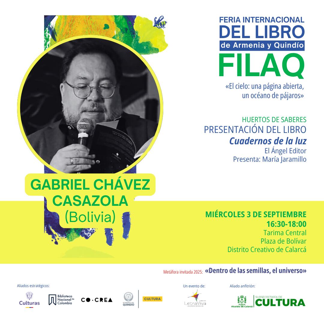 La Feria Internacional del Libro de Armenia y Quindío (FILAQ) se realizará del 3 al 8 de septiembre.