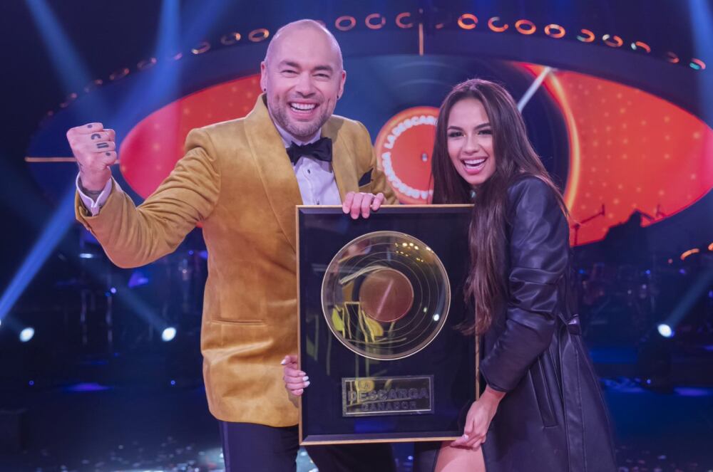 Stefany Zabaleta, ganadora de La Descarga, programa concurso de Caracol Televisión.