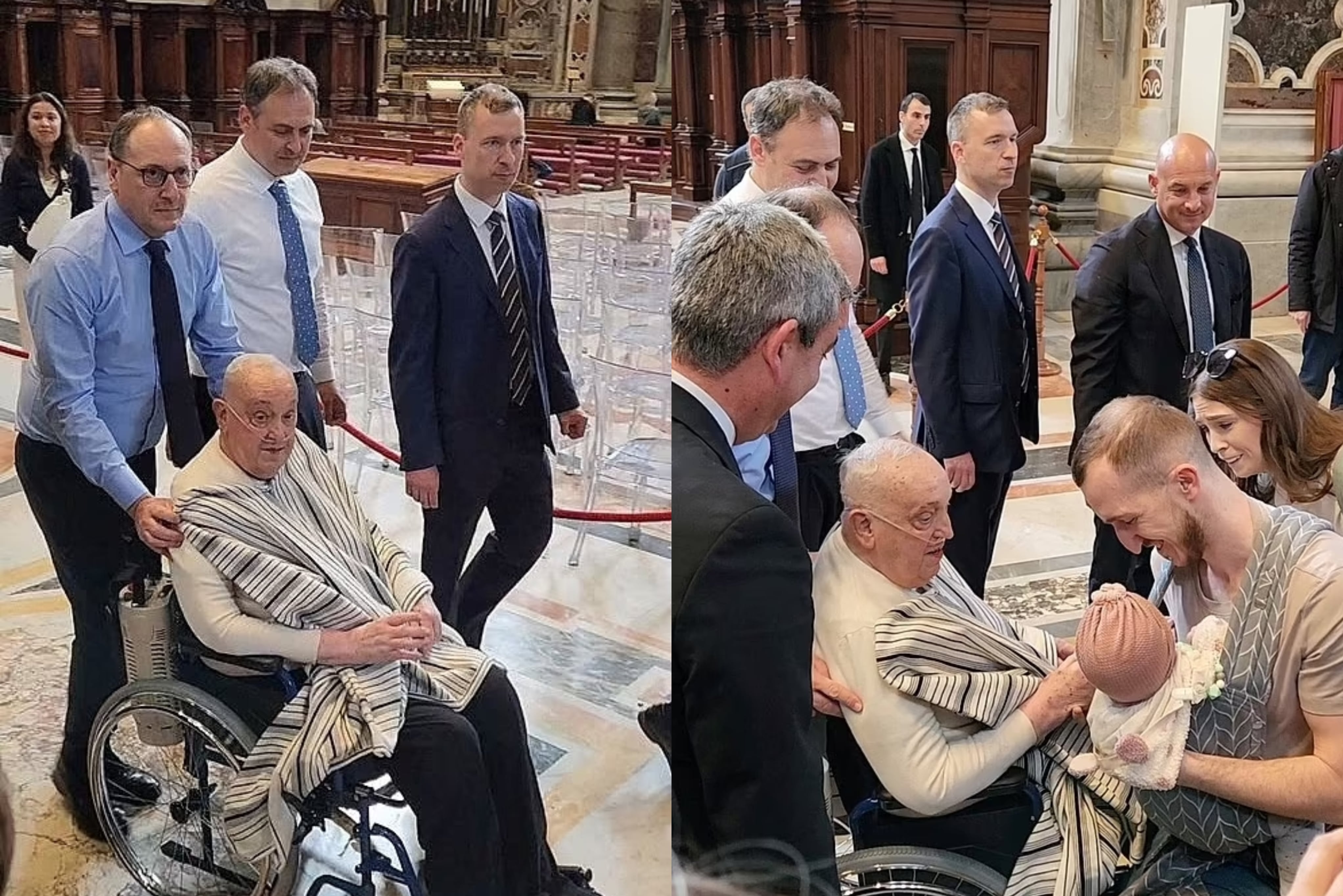 Papa Francisco aparece de sorpresa en el Vaticano