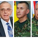 Gustavo Petro, Iván Velásquez, el general Luis Mauricio Ospina y el general Helder Giraldo