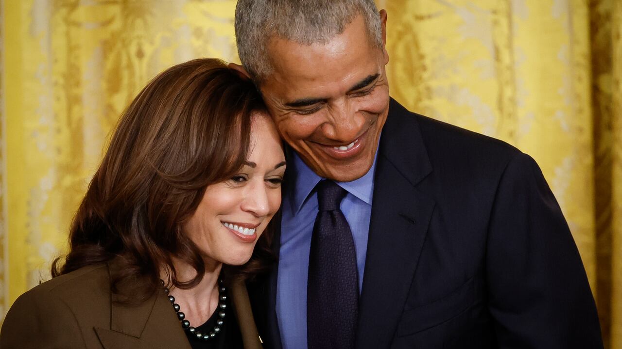 Barack Obama y Kamala Harris