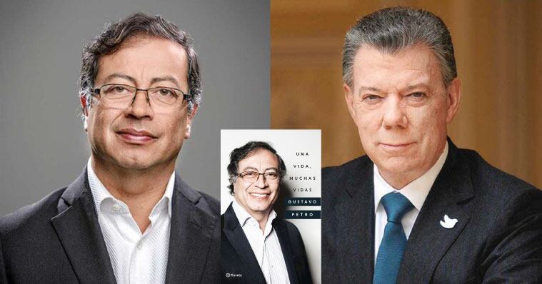 En el libro del senador Gustavo Petro cuenta como una traición del entonces Juan Manuel Santos lo llevó a pensar en un acuerdo con el uribismo. Foto: Semana