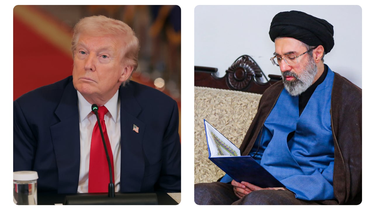 Donald Trump y Mojtaba Jameneí.