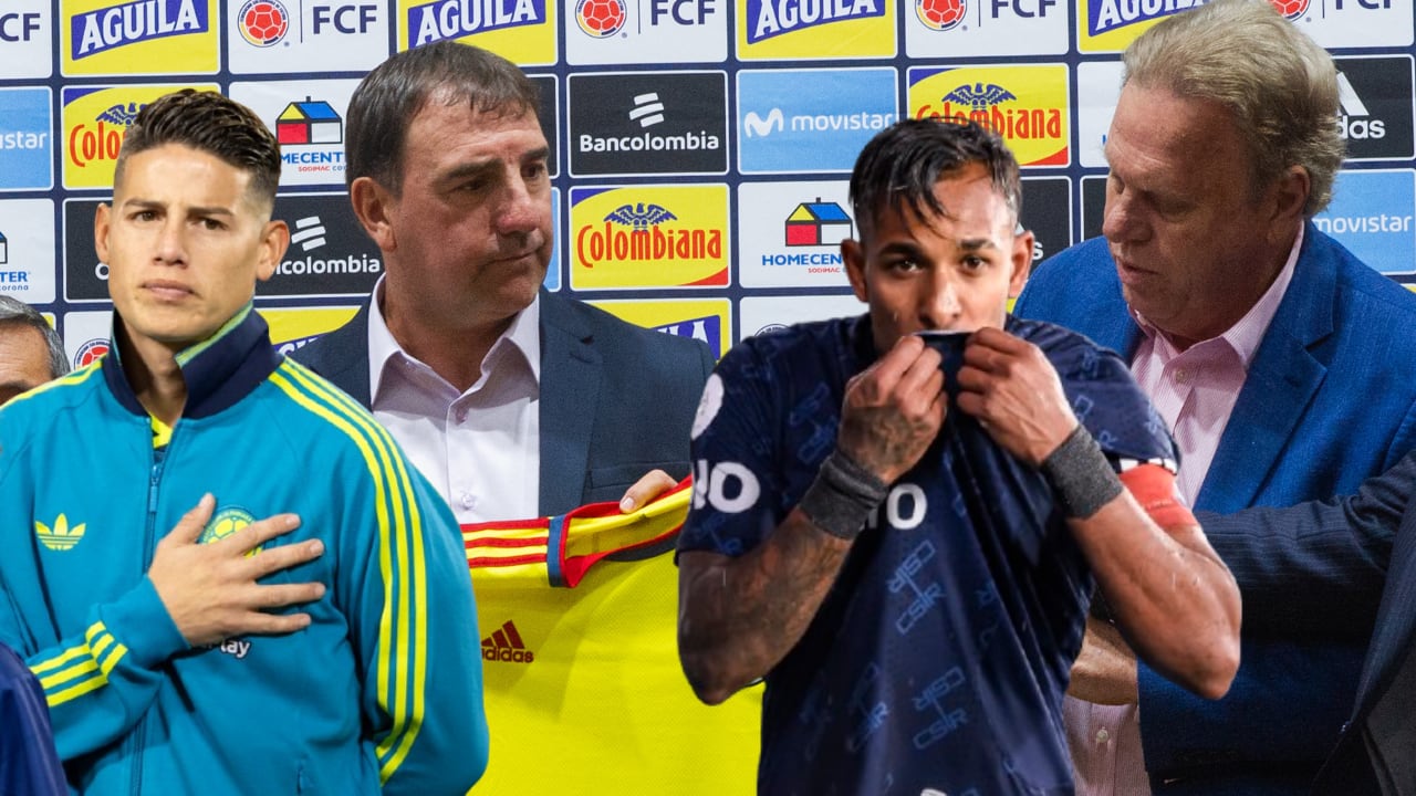 Ramón Jesurún (derecha) fue el señalado en los casos de James Rodríguez (izquierda) y Sebastián Villa (segundo de derecha a izquierda).