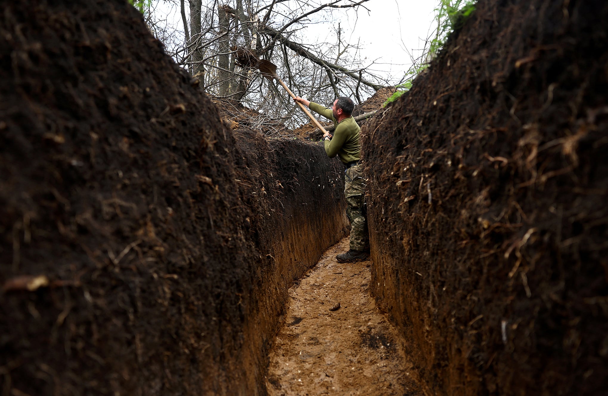 En imágenes : La lucha en las trincheras en el frente de Ucrania