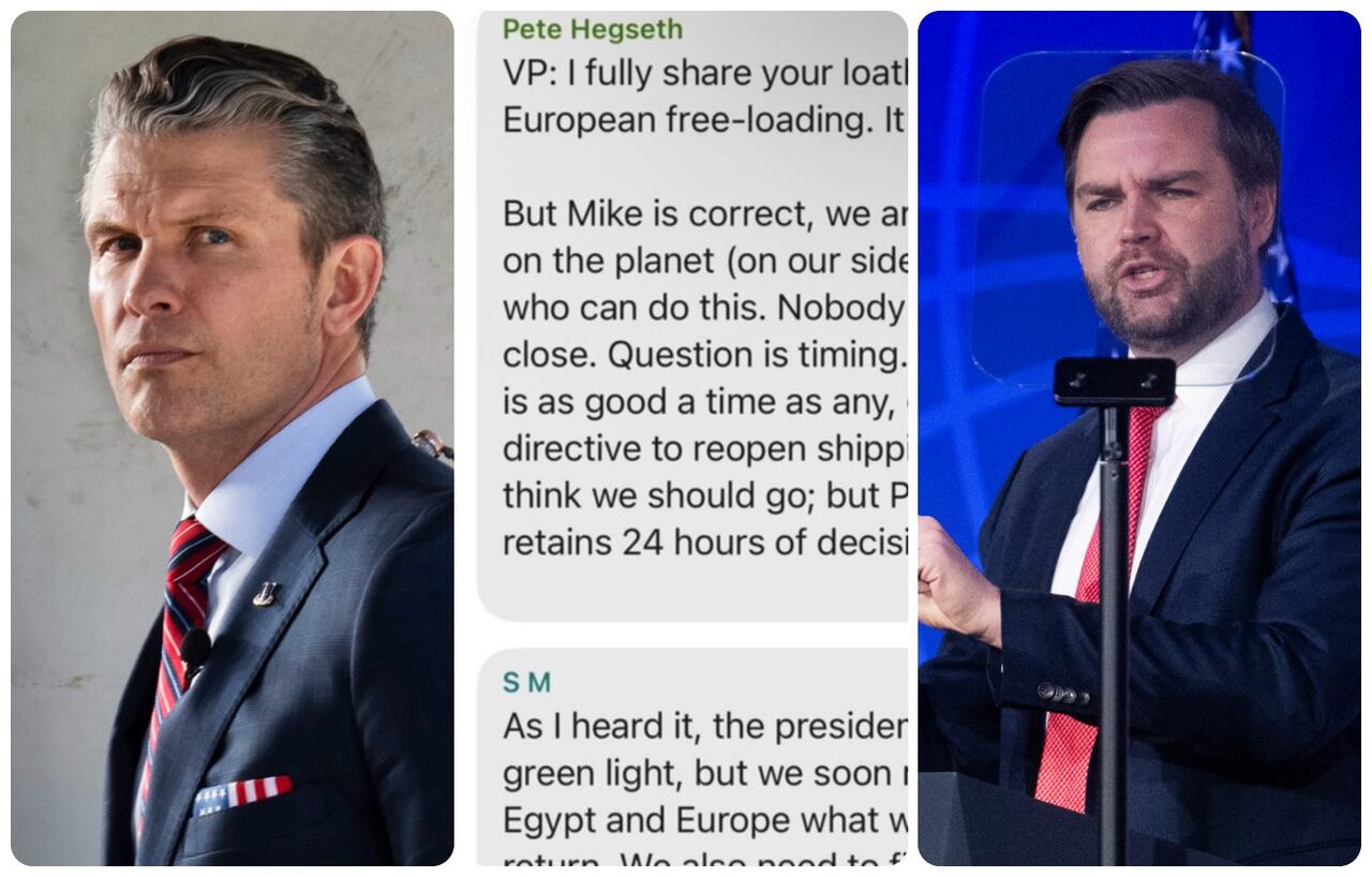 Aparecieron textos del vicepresidente de Estados Unidos, J.D. Vance, el secretario de Defensa Pete Hegseth