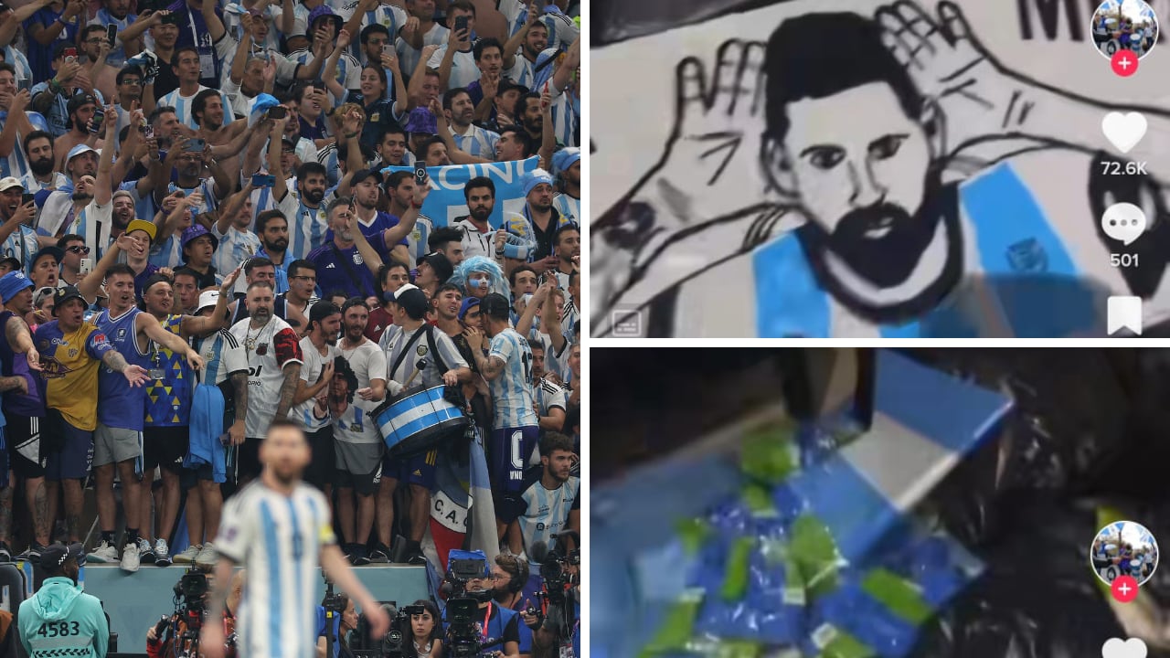 Los fanáticos de Argentina preparan tremendo recibimiento para la final en el estadio Lusail.