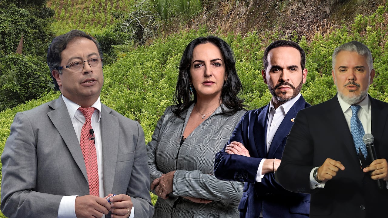 Gustavo Petro, Maria Fernanda Cabal, Abelardo de la Espriella e Iván Duque.