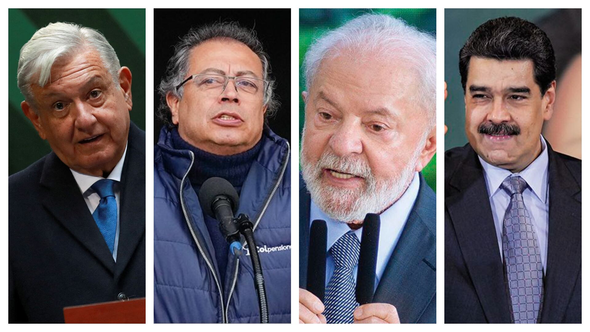 Amlo, Petro, Lula y Maduro.