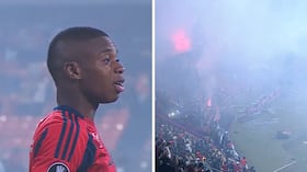 Por disturbios en el Atanasio Girardot de Medellín se suspendió el juego entre el poderoso y Flamengo.