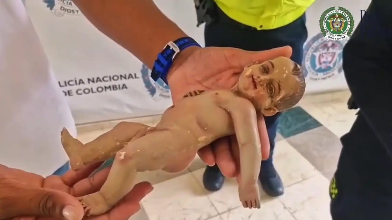 Reliquia del Niño Dios que había sido robada en Medellín y fue recuperada en Armenia, Quindío.