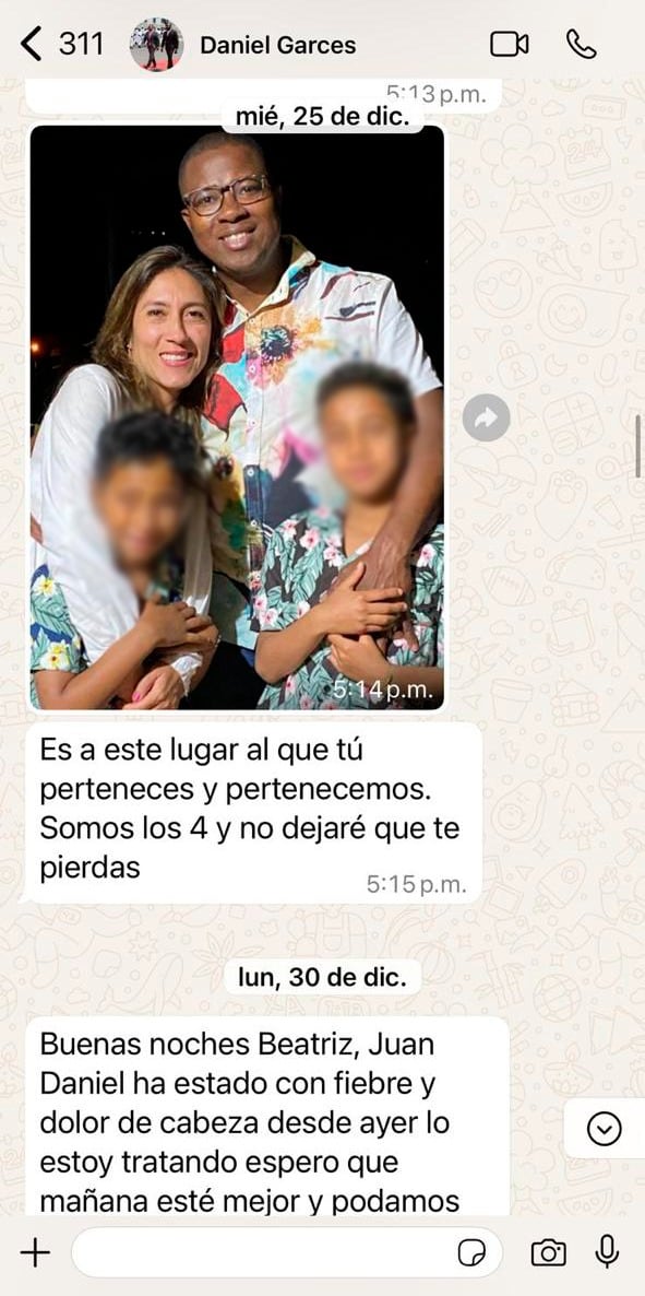 Los chats que enredarían la defensa de Daniel Garcés Carabalí.