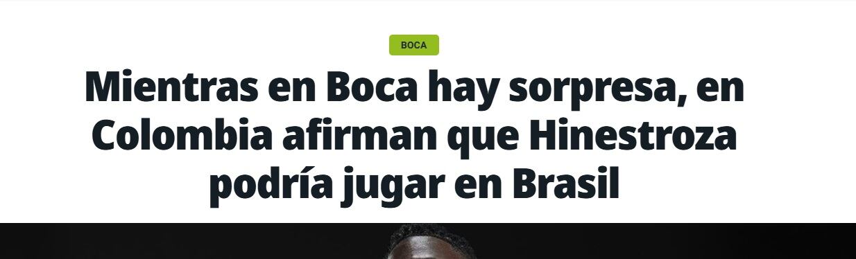 Título de Olé sobre Marino Hinestroza.